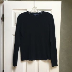 Lands' End black cashmere long sleeve tee, 2 (6-8)
